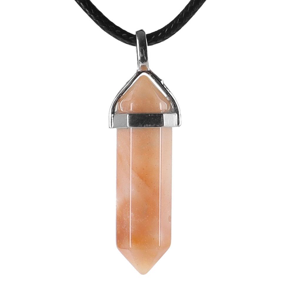 Natural Semi-Precious Gemstone Crystal Healing Hexagonal Point Chakra Pendant Wholesale Crystals