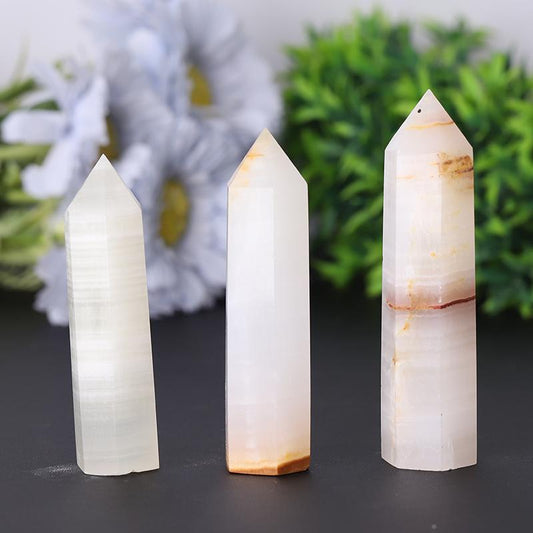 Wholesale Bulk Natural Crystal Afghan White Jade R Crystal Points Wholesale Crystals