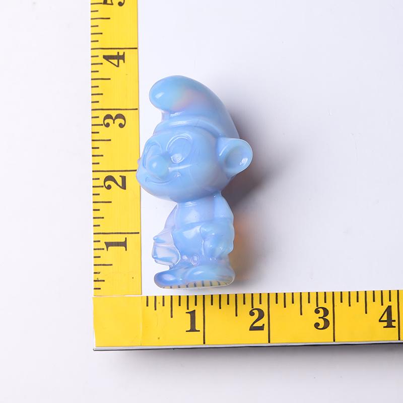 3.2" Blue Opalite Smurfs Crystal Carvings Wholesale Crystals