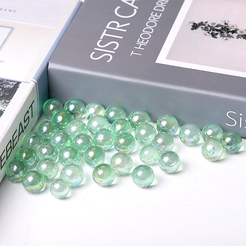 0.5-0.7'' High Quality Green Aura Crystal Spheres Crystal Balls for Healing Wholesale Crystals