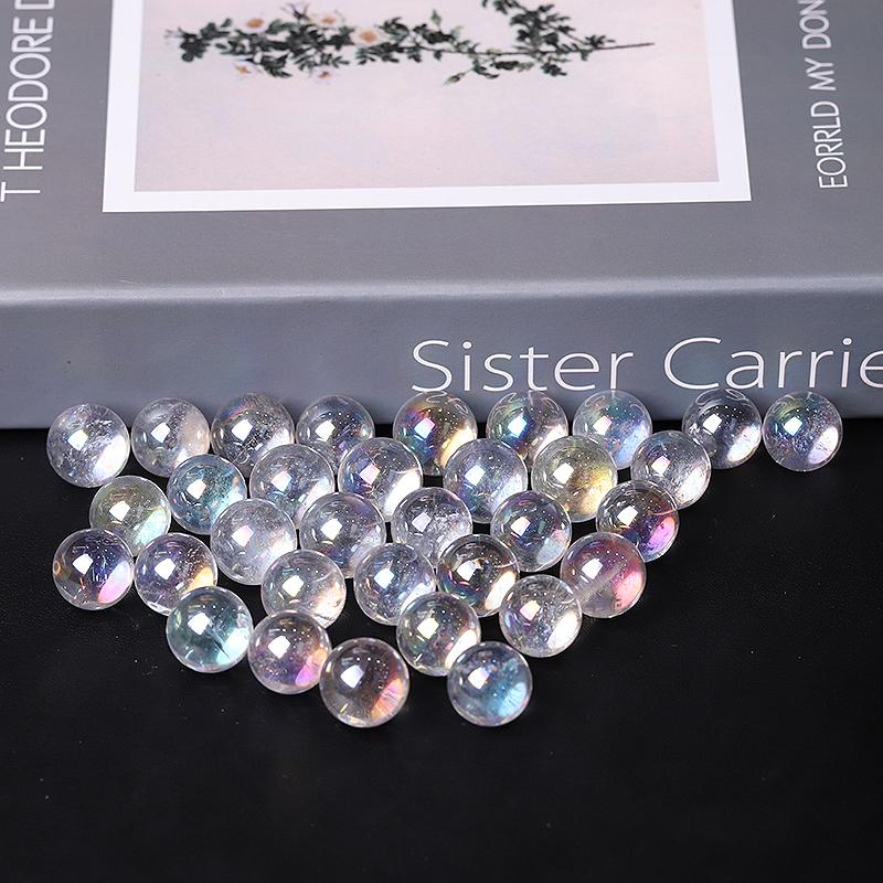 0.5-0.7'' High Quality Angel Aura Crystal Spheres Crystal Balls for Healing Wholesale Crystals