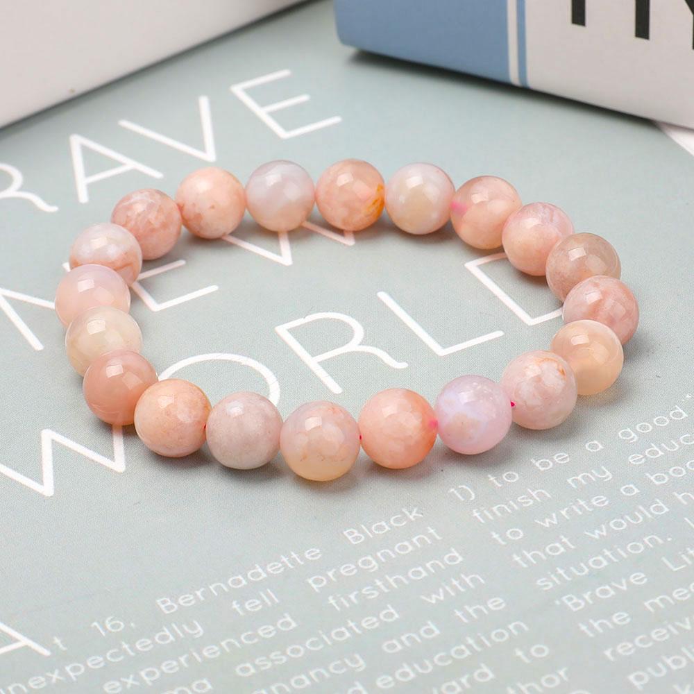 9.5mm Flower Agate Bracelet Wholesale Crystals