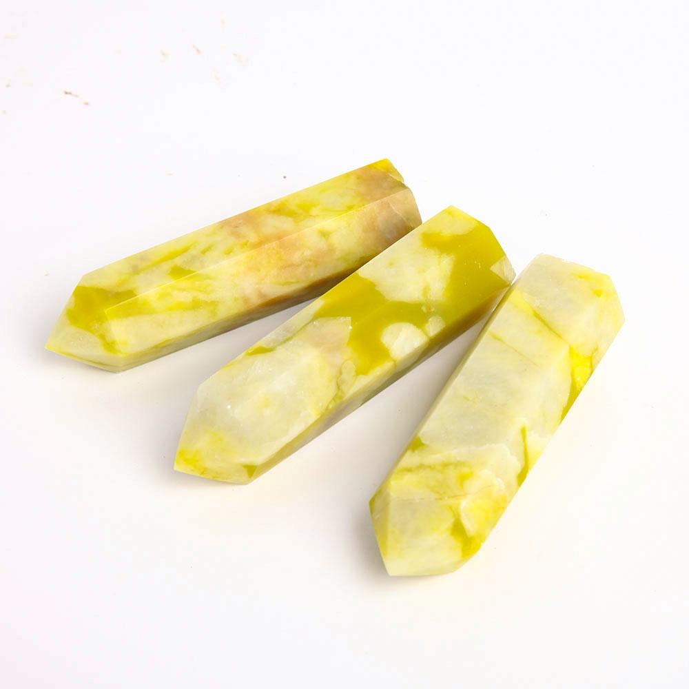 Set of 3 Serpentine Crystal Points Wholesale Crystals