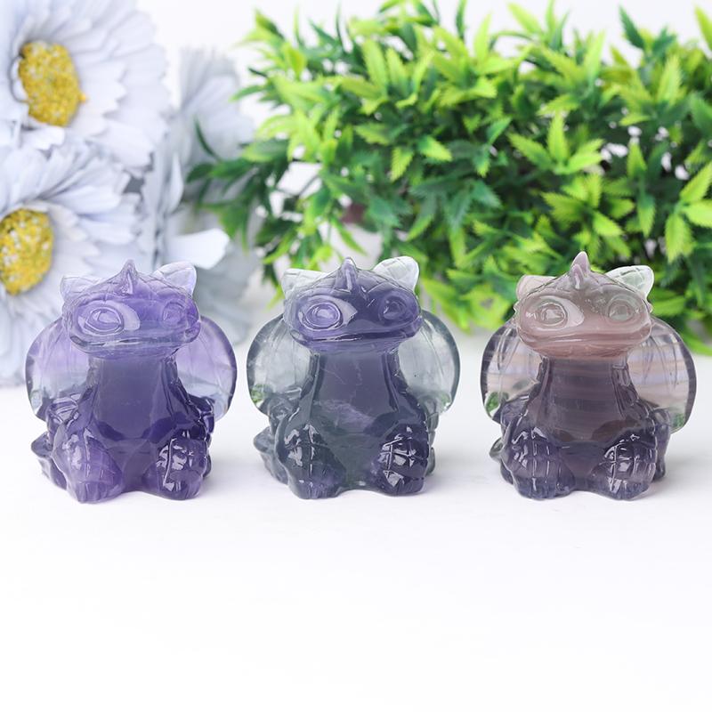 2.5" Fluorite Toothless Crystal Carvings Wholesale Crystals