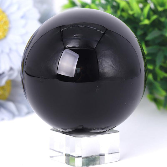 2.0"-4.0" Black Obsidian Sphere Wholesale Crystals