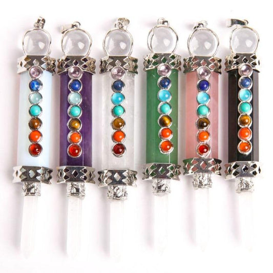 Crystal Jewelrys 7 Chakra Pendant Crystal Point Wholesale Crystals