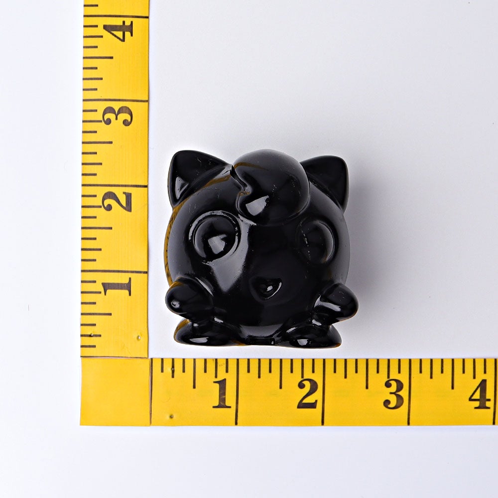 2" Black Obsidian Jiggly Puff Crystal Carvings Wholesale Crystals