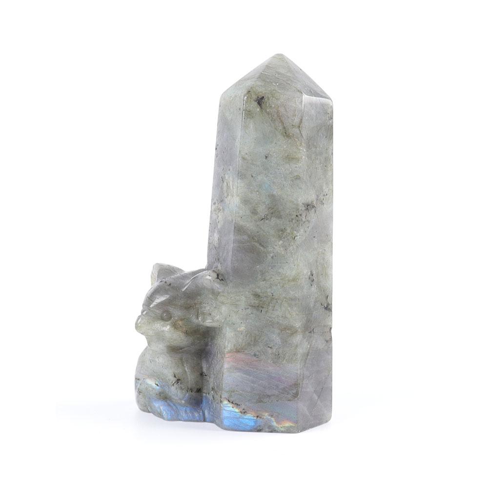 Labradorite Tower with Koala Carving Decor Base Wholesale Crystals