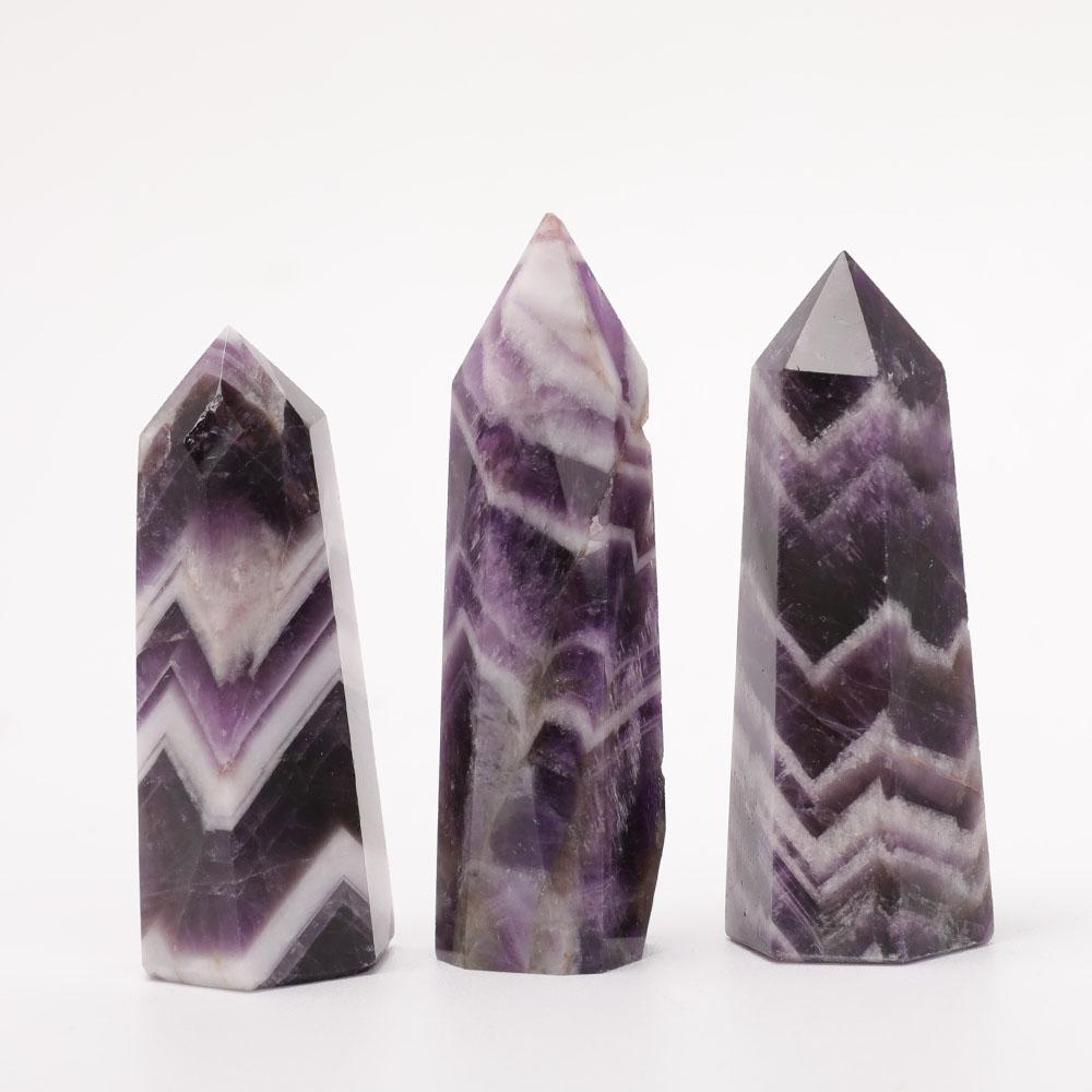 Set of 3 Dream Amethyst Points Wholesale Crystals