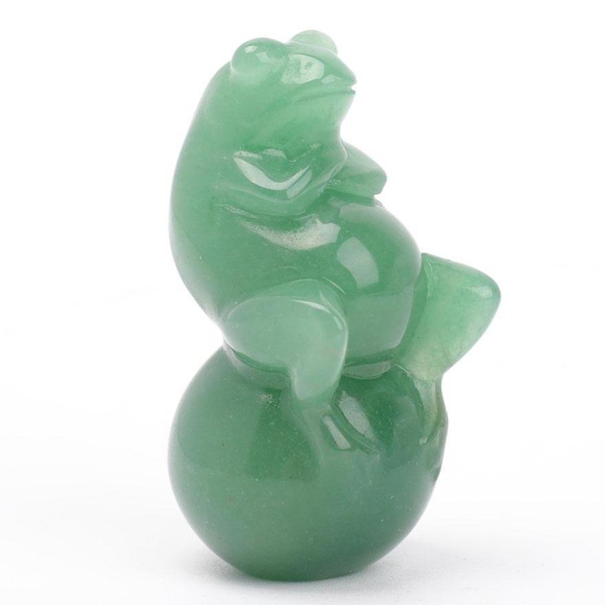 Green Aventurine Crystal Carving Frog Wholesale Crystals