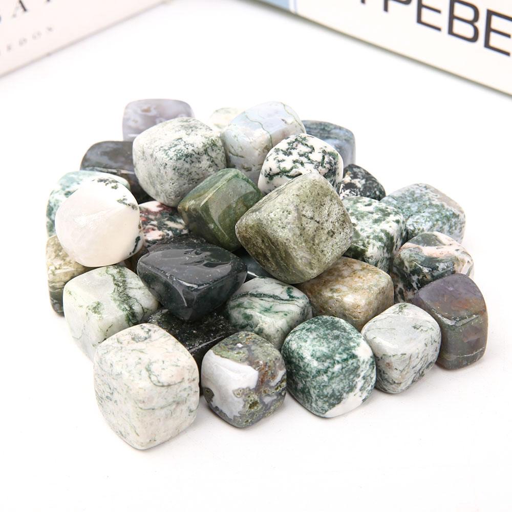 0.1kg Moss Agate Cubes Bag Wholesale Crystals