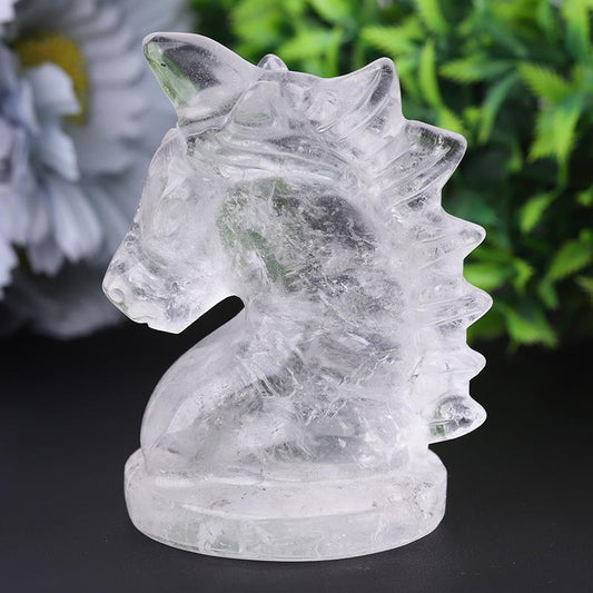 3" Clear Quartz Unicorn Crystal Carvings Wholesale Crystals