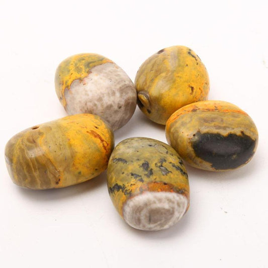 Bumblebee Jasper Tumbled Stone Set of 5 Palm stones Wholesale Crystals