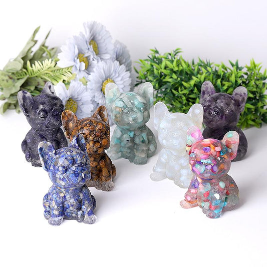 4" Resin French Bulldog Crystal Carvings Wholesale Crystals