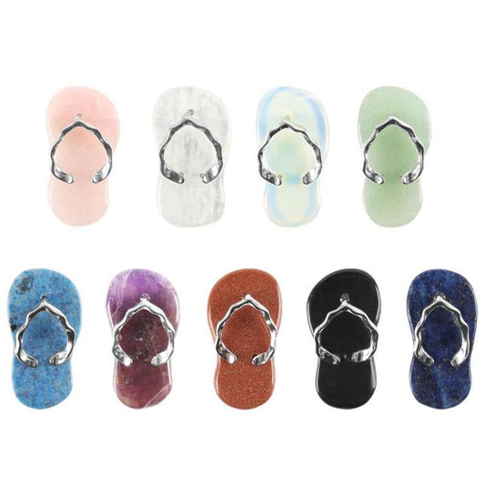 Natural High Quality Mini Crystal  Slippers Flip Flops Shape Crystal Pendant Wholesale Crystals