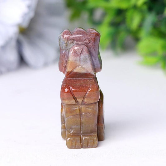 Ocean Jasper Carving Dogs for Sale Crystal Gift Wholesale Crystals