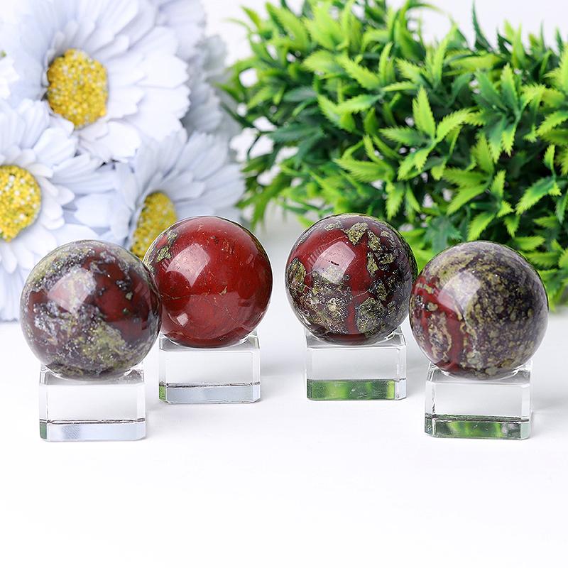 1.5" Dragon Blood Stone Crystal Sphere Wholesale Crystals