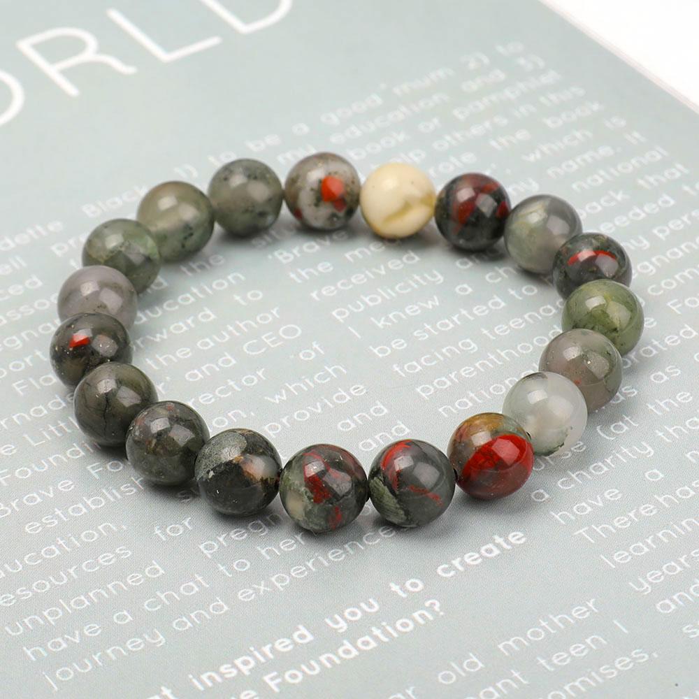 10mm Blood Stone Bracelet Wholesale Crystals