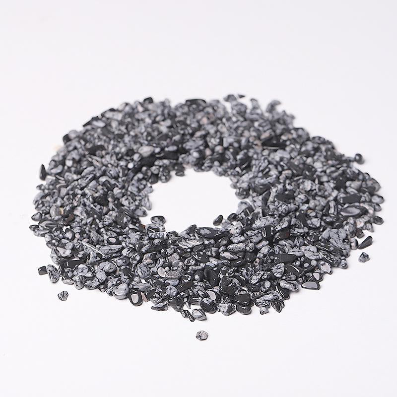 0.1kg Natural Snowflake Obsidian Chips Wholesale Crystals