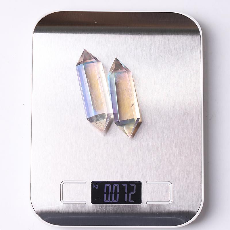 Aura Clear Quartz Double Terminated Point Wholesale Crystals