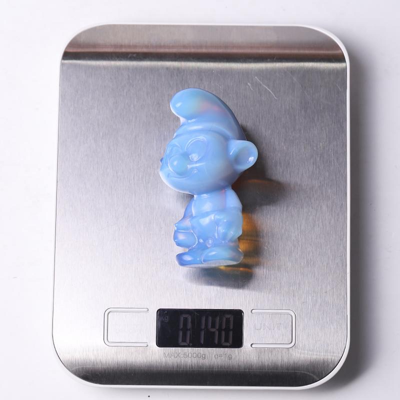 3.2" Blue Opalite Smurfs Crystal Carvings Wholesale Crystals