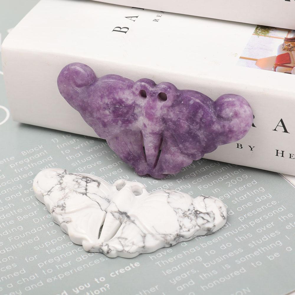 Purple Mica Butterfly Shape Pendant Wholesale Crystals