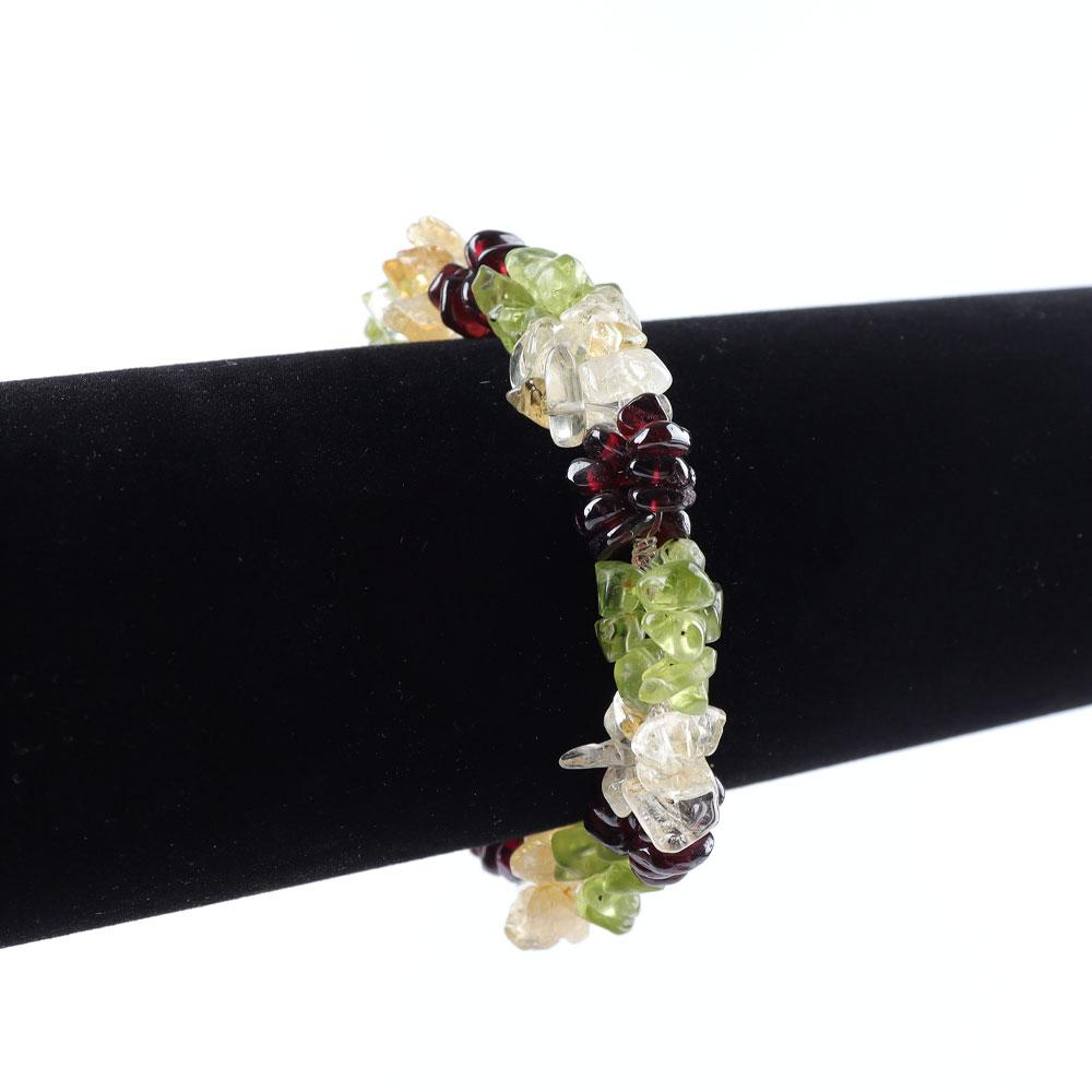 Peridot Garnet Citrine Mixed Chips Bracelet Wholesale Crystals