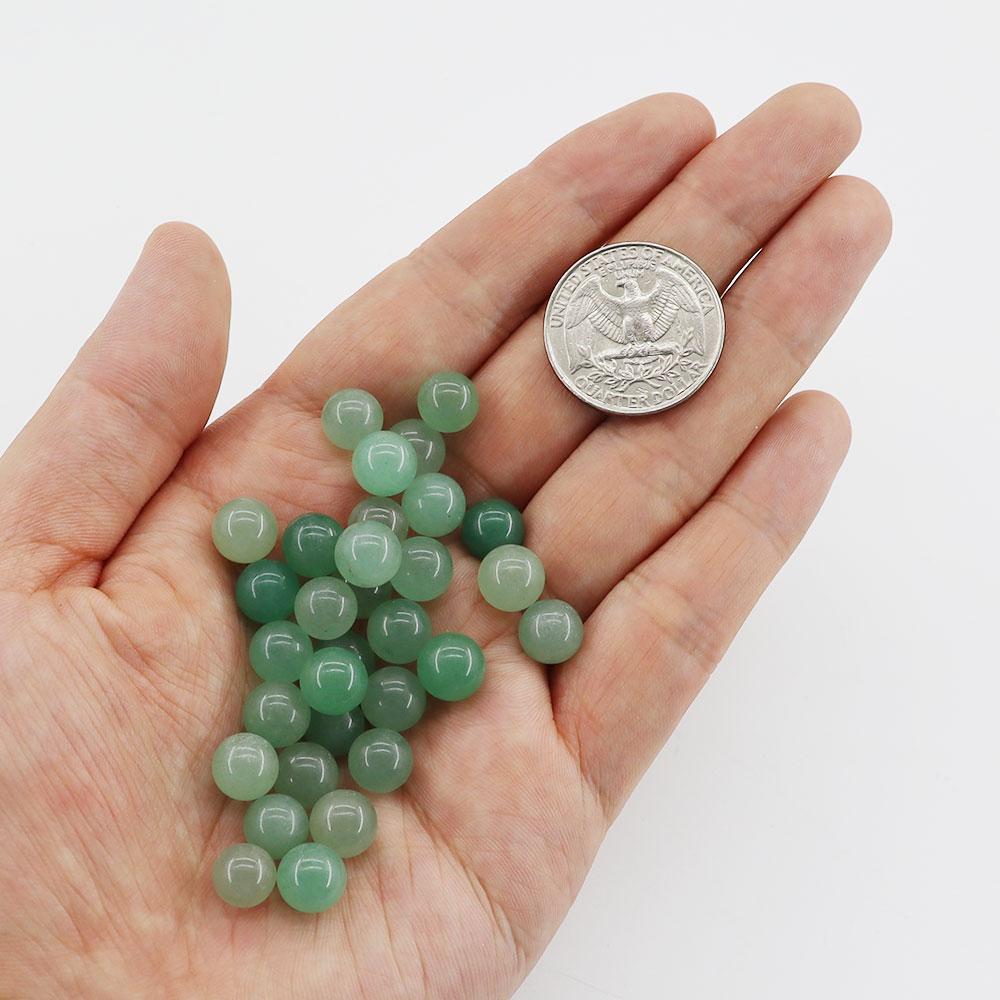 10mm No hole/Undrilled 30pcs Natural Crystal Beads Stone Gemstone Round Loose Energy Healing Beads Wholesale Crystals