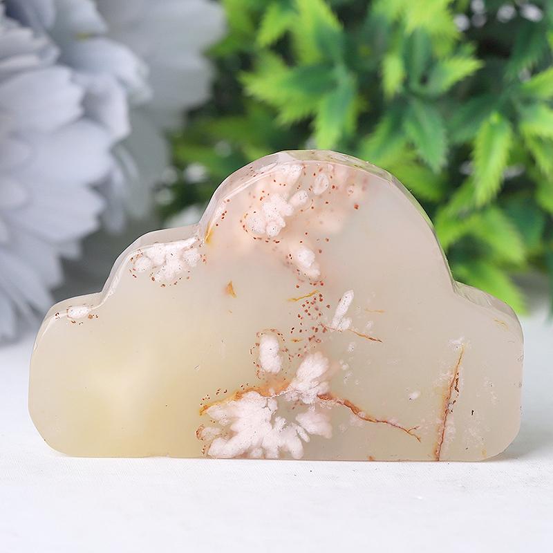 2.65" Flower Agate Cloud Crystal Carvings Wholesale Crystals