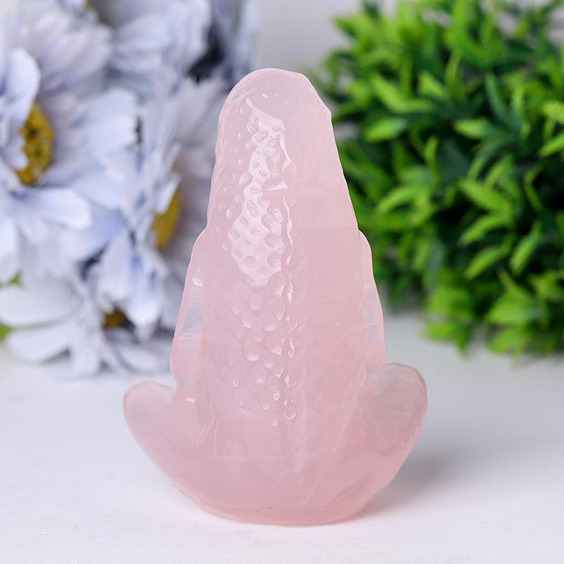 3.9" Rose Quartz Mother Earth Crystal Carvings Wholesale Crystals