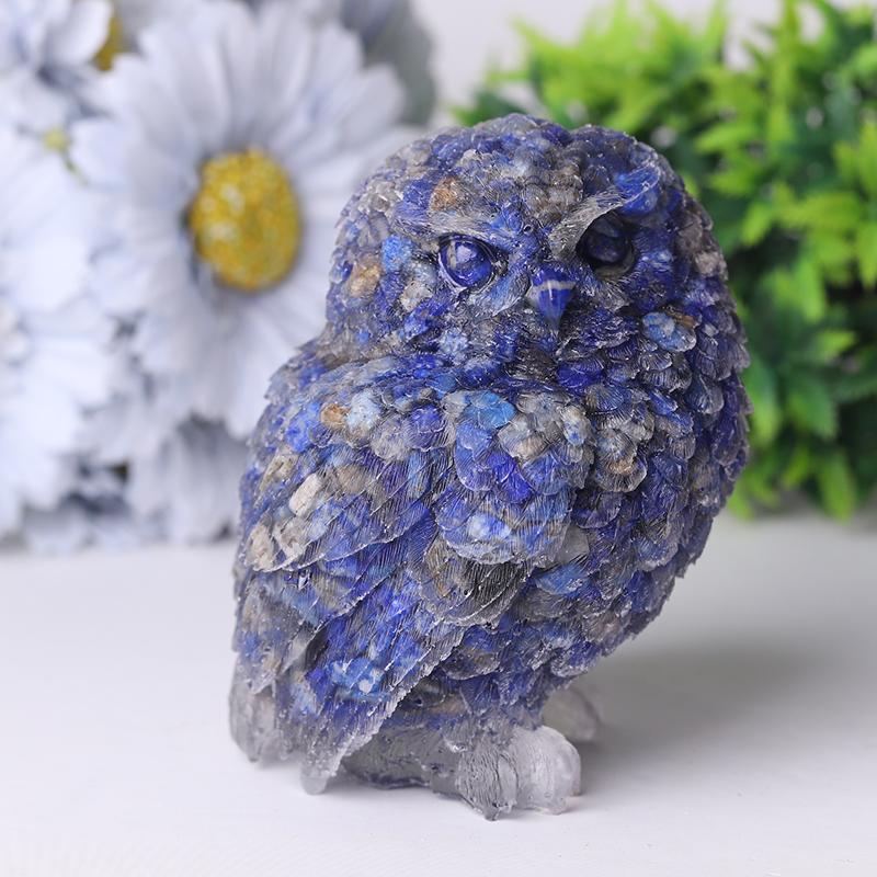 4" Owl Resin Crystal Carvings Wholesale Crystals