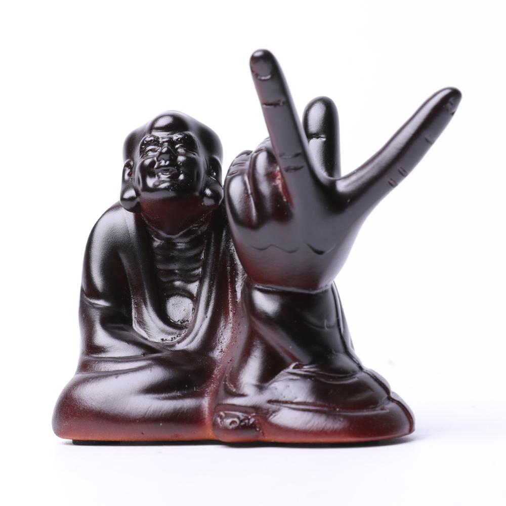 Resin Happy Buddha Statue Stand Wholesale Crystals