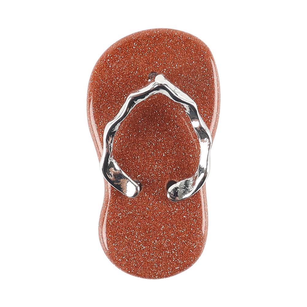 Natural High Quality Mini Crystal  Slippers Flip Flops Shape Crystal Pendant Wholesale Crystals