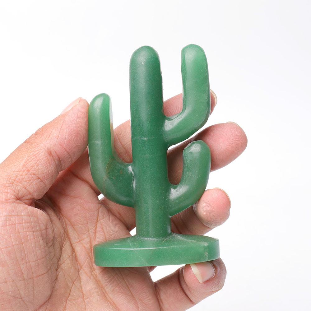 Natural Aventurine Cactus Carving Wholesale Crystals