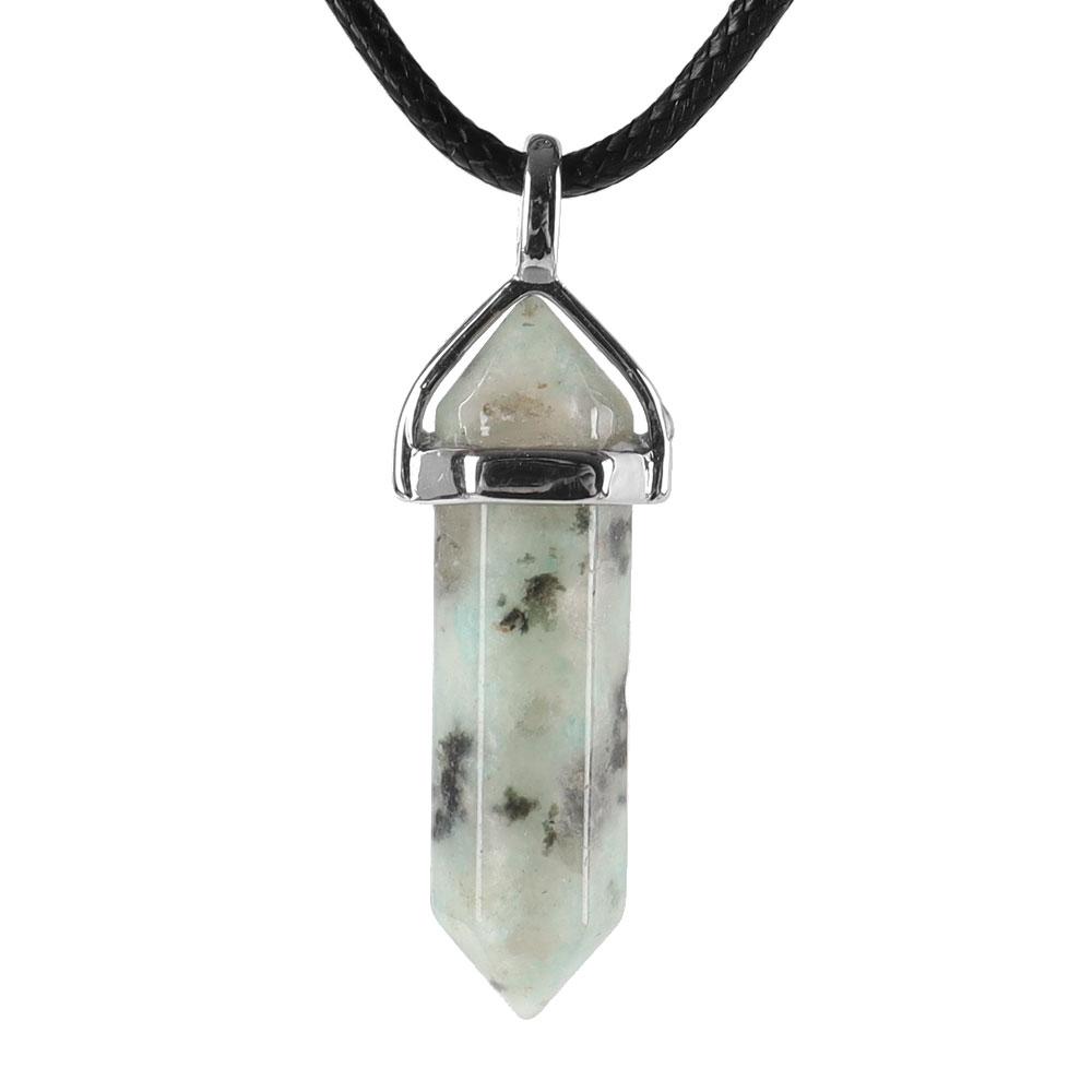 Natural Semi-Precious Gemstone Crystal Healing Hexagonal Point Chakra Pendant Wholesale Crystals