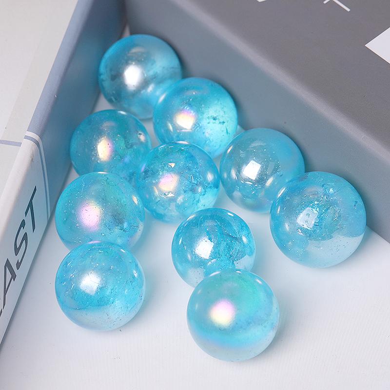 0.25kg Aura Blue Crystal Spheres Wholesale Crystals