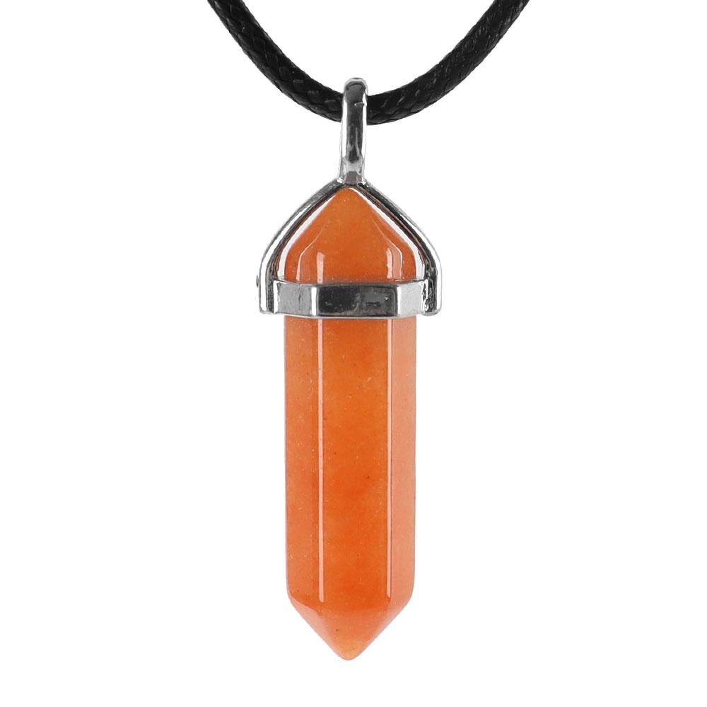 Natural Semi-Precious Gemstone Crystal Healing Hexagonal Point Chakra Pendant Wholesale Crystals