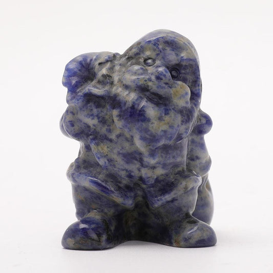 Sodalite Santa Claus Carvings for Christmas Decor Wholesale Crystals