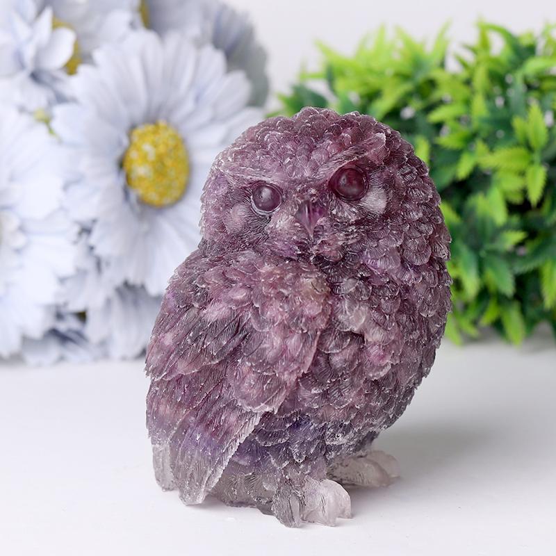 4" Owl Resin Crystal Carvings Wholesale Crystals