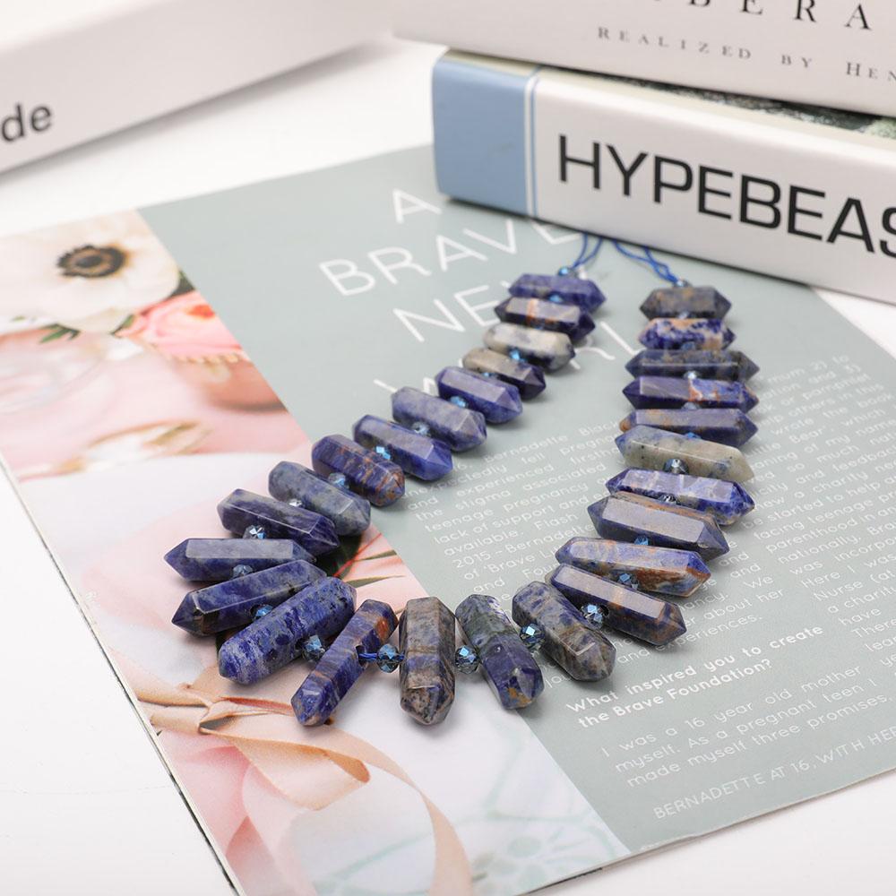 Sodalite Crystal Point Necklace Wholesale Crystals