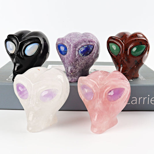 2.5" Alien Skull Crystal Carving Wholesale Crystals