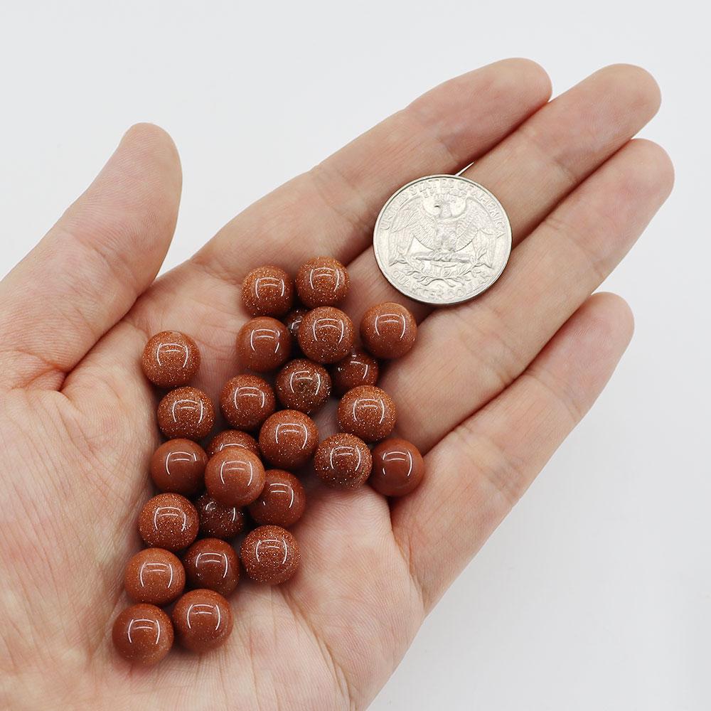 10mm No hole/Undrilled 30pcs Natural Crystal Beads Stone Gemstone Round Loose Energy Healing Beads Wholesale Crystals