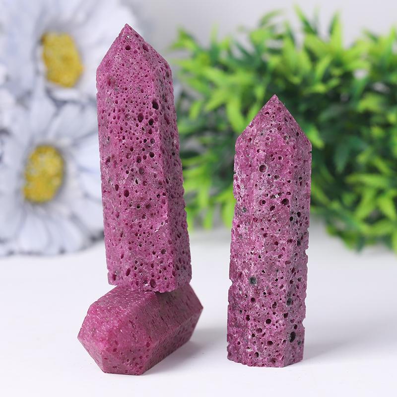 Ruby Honeycomb Point Tower for Collection Wholesale Crystals