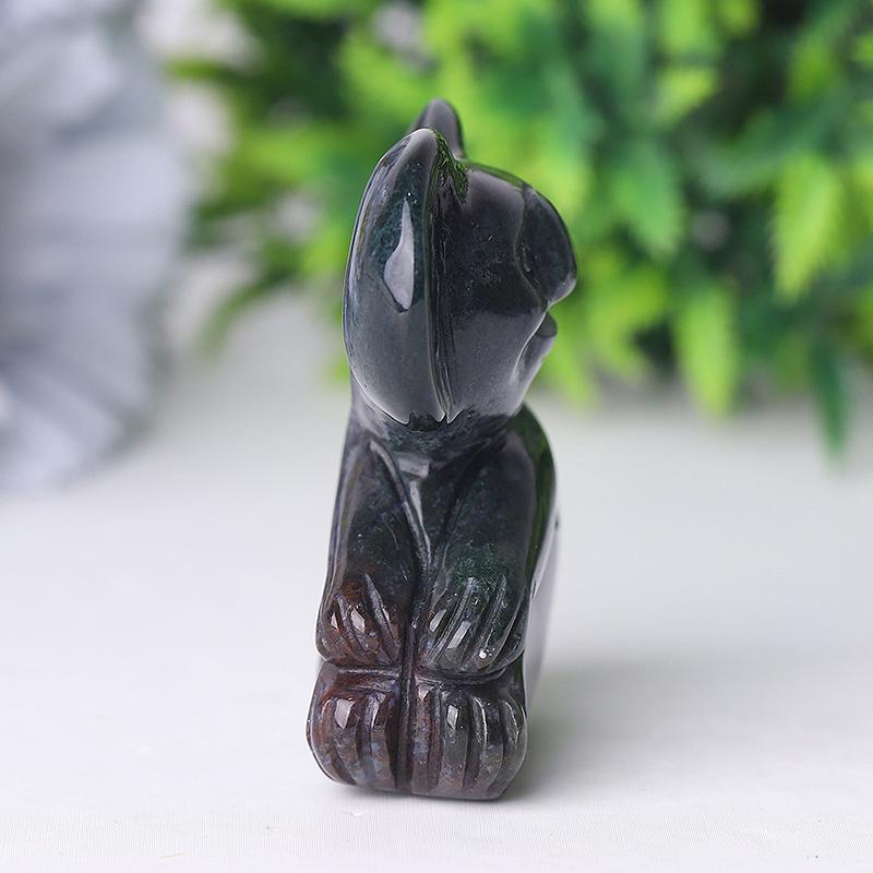 2" Moss Agate Koala Crystal Carving Wholesale Crystals