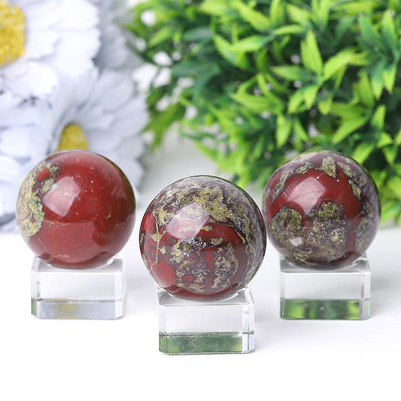 1.5" Dragon Blood Stone Crystal Sphere Wholesale Crystals