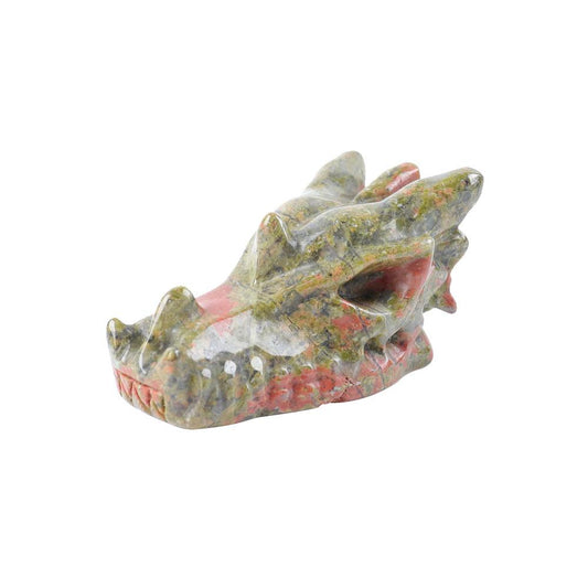 Unakite Dragon Head Carvings Wholesale Crystals