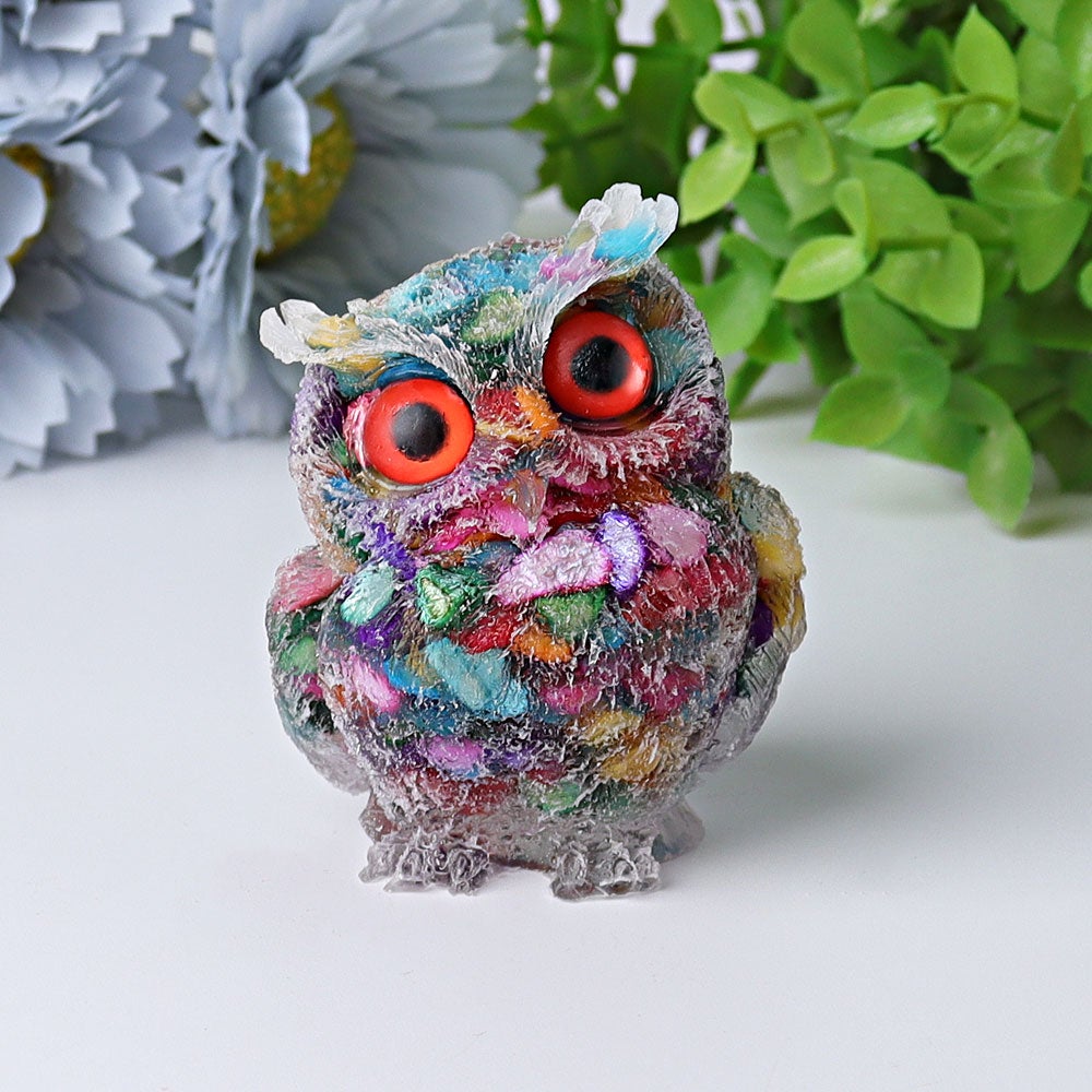 2.4" Resin Owl Crystal Carving Wholesale Crystals