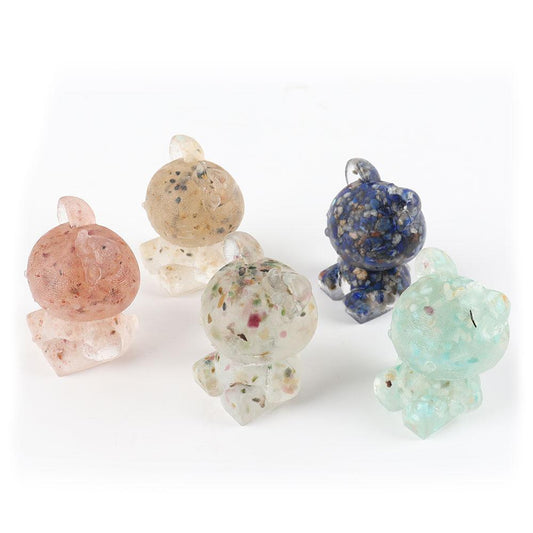 Crystal Chips Infused Hello Kitty Resin Figurines Wholesale Crystals