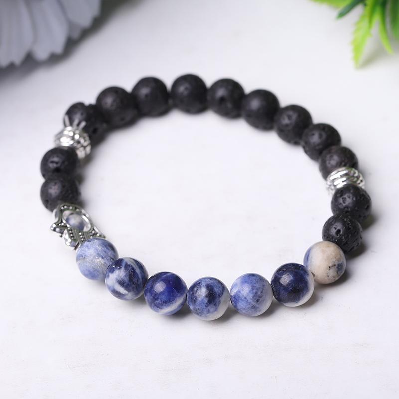 85mm Volcanic with Crystal Bracelet Wholesale Crystals