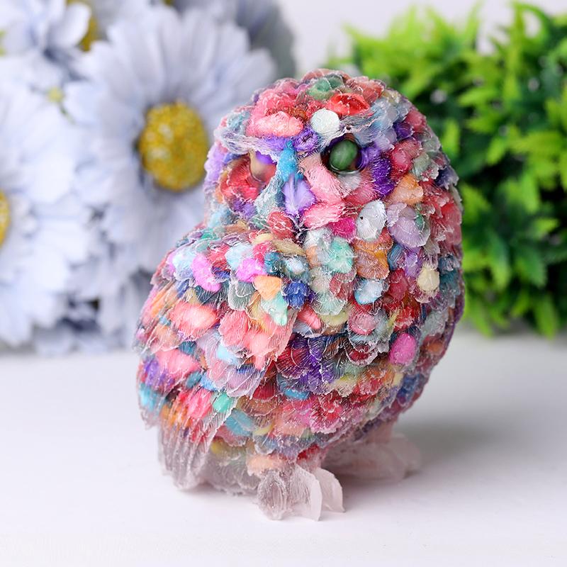 4" Owl Resin Crystal Carvings Wholesale Crystals